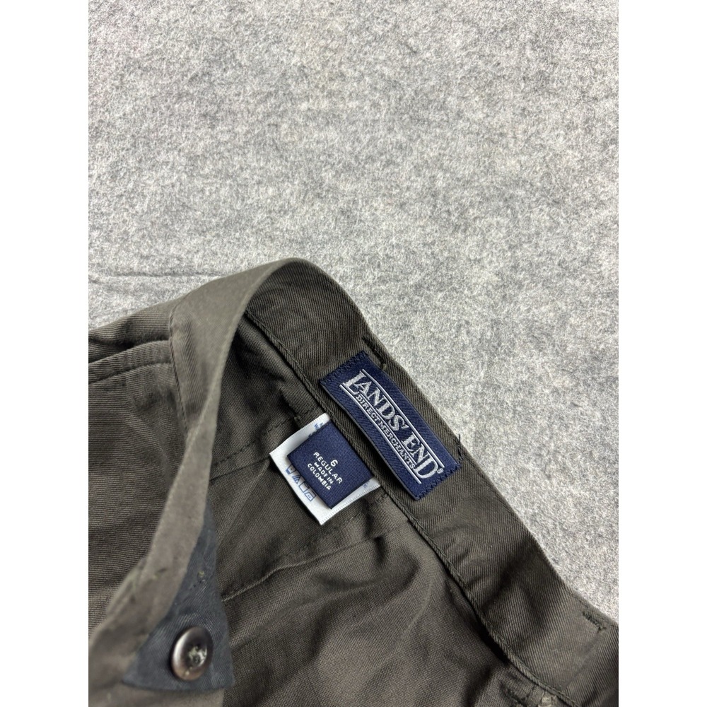 VTG Lands' End Womens 6R (26x31) Brown Pleated Dress Pants USA Old Money Classy - Picture 7 of 9